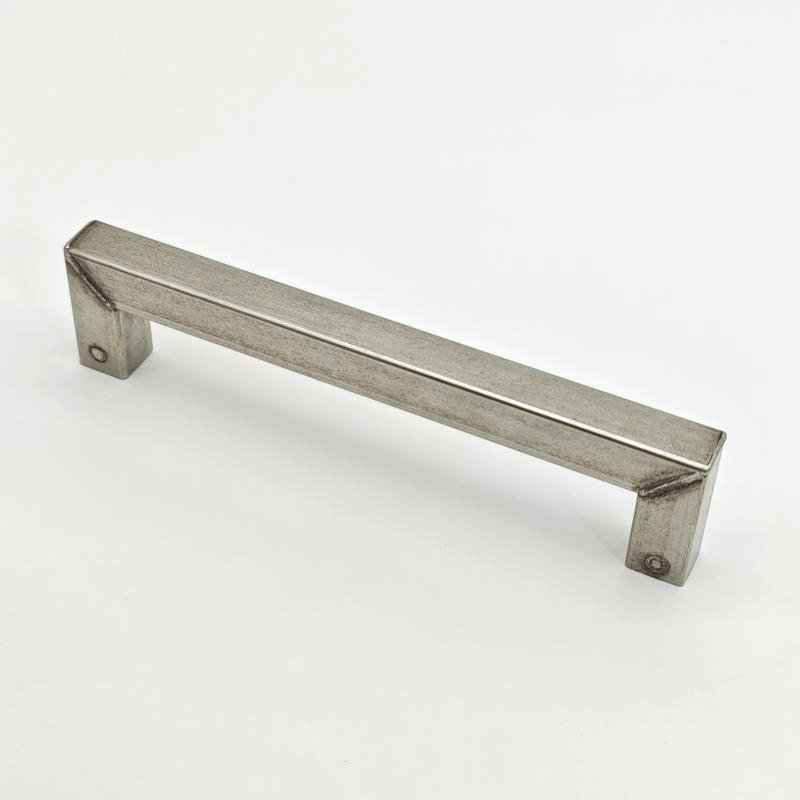 Raw finish stainless steel square cabinet pull handle for furniture drawers and cabinets
