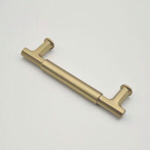 Side Look Brushed Gold Square Cabinet Pull Handle