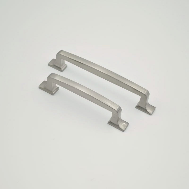 Brushed nickel zinc alloy cabinet handle for furniture