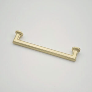 Brushed brass modern bar cabinet handle for kitchen cabinets, drawers, wardrobes, and furniture side look